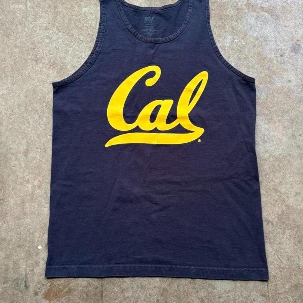 Vintage Cal Berkeley navy tank top  Size men's medium